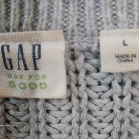 GAP Women's Cream Cardigan with Lace-Up Front - Picture 3 of 7